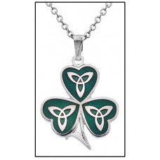 NECKLACE CELTIC TRINITY + SHAMROCK